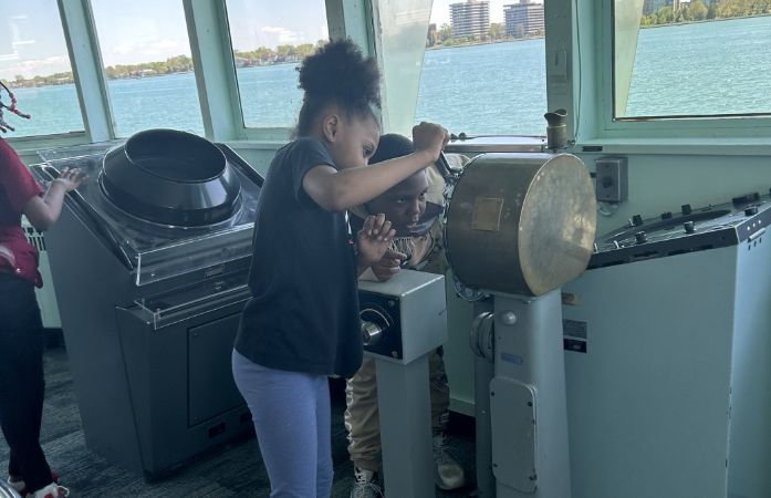  student on boat